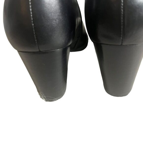 Vionic Size 10 W Georgia Ankle Boot Black Silver Studded Side Leather Side Zip - Picture 5 of 12